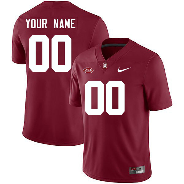 Custom Stanford Cardinal Name And Number Football Jersey-Cardinal